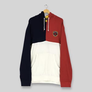 Vintage Nautica Sailing Gear Half Zipper Hoodie XXLarge Nautica Embroidered Logo Sweater Nautica Sailing Gear Multicolor Jumper Size XXL