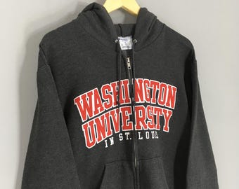 Vintage Washington University Louis Hoodie Sweatshirt Small