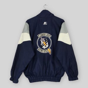 Vintage United States Marine Corps VMFA-451 Jacket XLarge Starter Usafa Military Jacket Us Army Air Force VMFA-451 Zipper Coat Size XL
