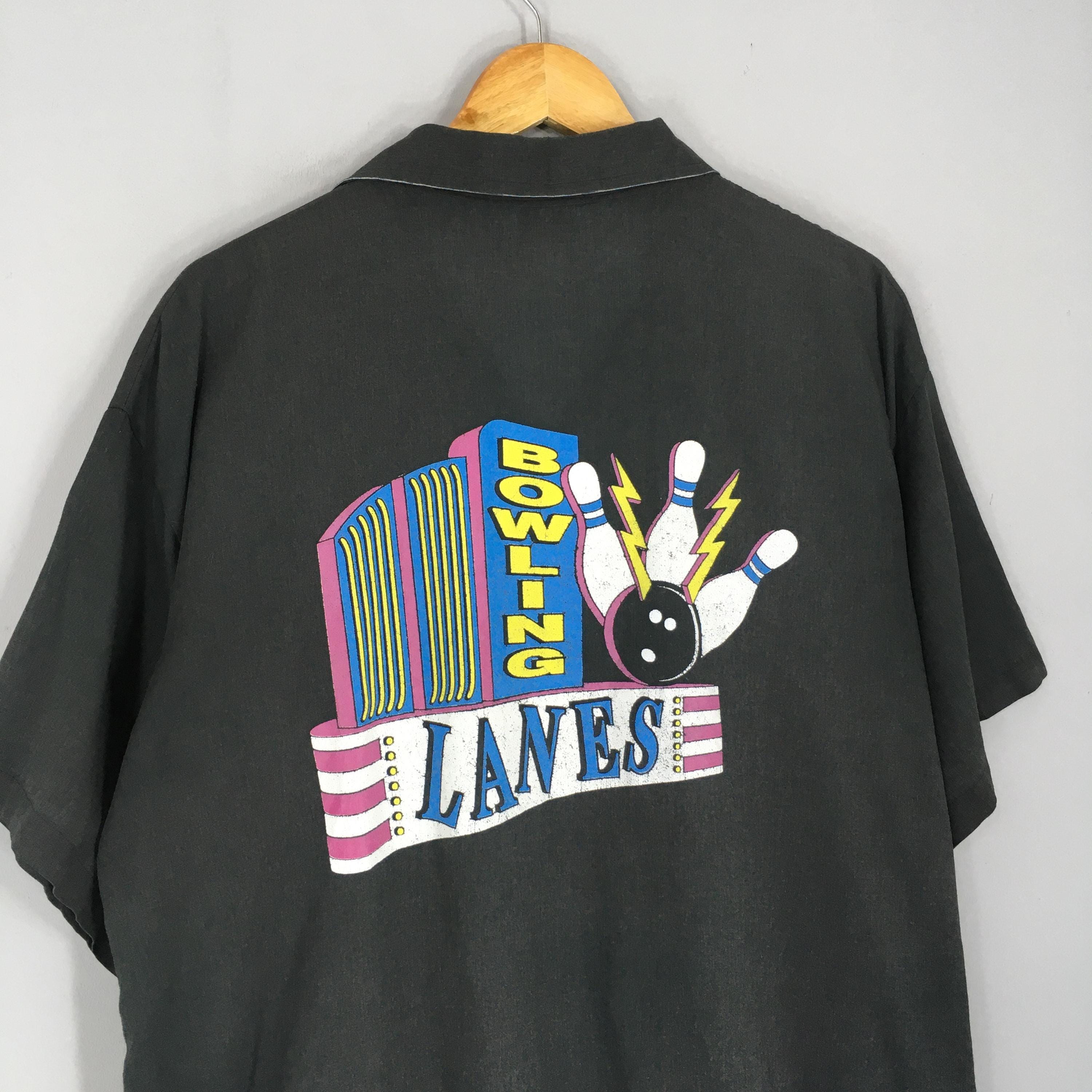 50〜60s King Louie All Star Bowling Shirt Vintage King Louie Bowling Shirt Large 80s King Louie