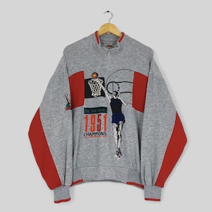 Vintage 1990s Nike Sports Classics Gray Sweatshirt Large Nike Sports Classics 1951 Basketball Pullover Nike Sportswear Sweater Size L