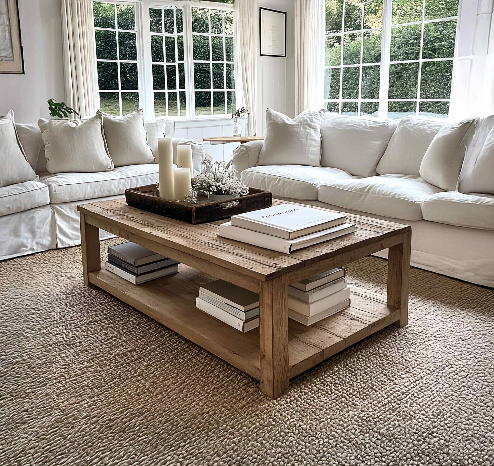 Rustic Coffee Table for Living Room, Reclamied Wood Coffee Table With ...