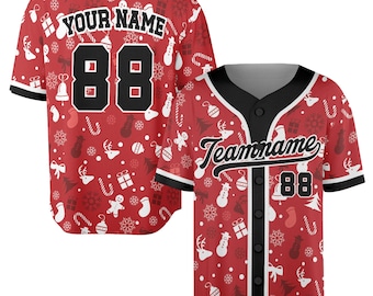 Gepersonaliseerde kersthonkbaljersey, familievakantiejersey