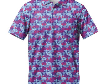 Polo de golf con estampado divertido - Manga corta para hombre, diseño original
