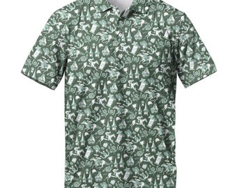 Polo da uomo Kentucky Derby – Polo da golf con stampa di corse di cavalli 3