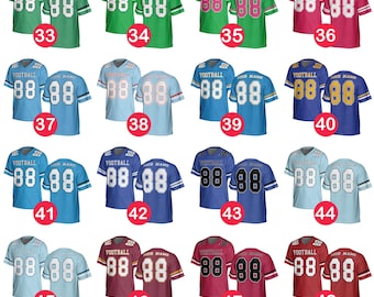 Personalized Team Football Jersey - Custom Name & Number