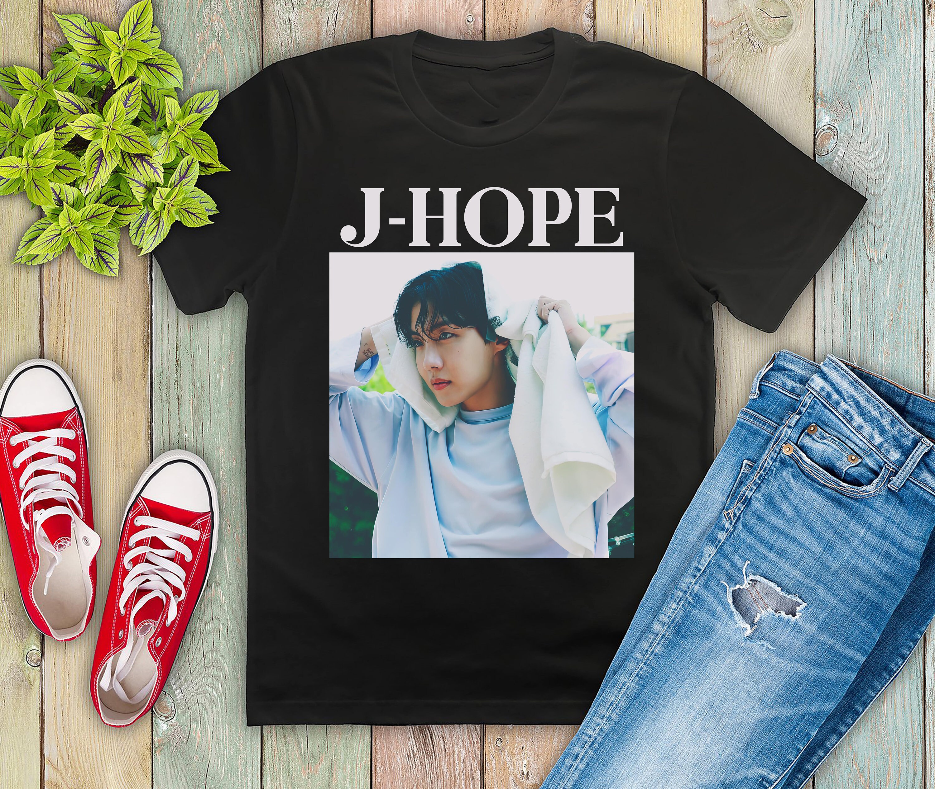 OLIPHEE BTS Love Yourself T-Shirt Fille Multicoloré Bangtan Boys Kpop Jimin V Jung Kook Suga Jin RM J Hope 