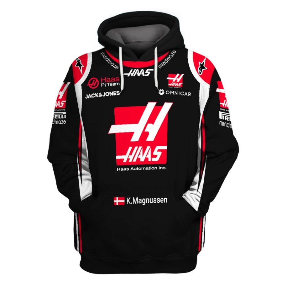 Discover Haas 3D All Over Print Hoodie Shirt, Brand Haas Logo Racing Shirt