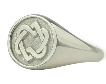 Women's Unified Heart Ring in Sterling Silver | Signet Ring | Leonard Cohen's Unified Heart Inspired Ring