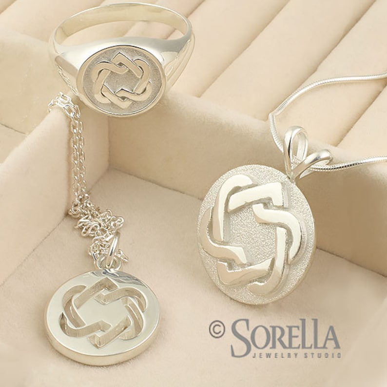 Unified Heart Pendant In Sterling Silver Leonard Cohen S Inspired