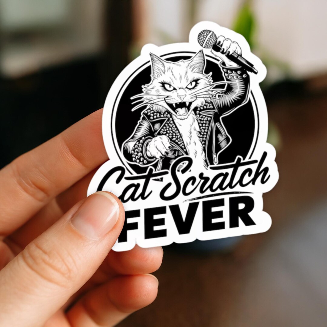 Punk Rock Cat Sticker: