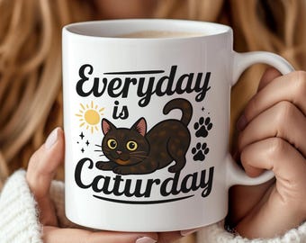 Caturday Cat Lover Mug - Funny Kitty Gift (11oz)