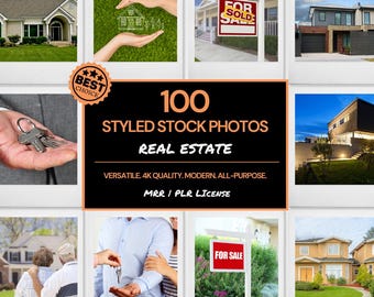 Real Estate Photography, Real Estate Agent Stock Photos, Property Stock Images, Royalty Free Images for Website & Social Media with MRR PLR