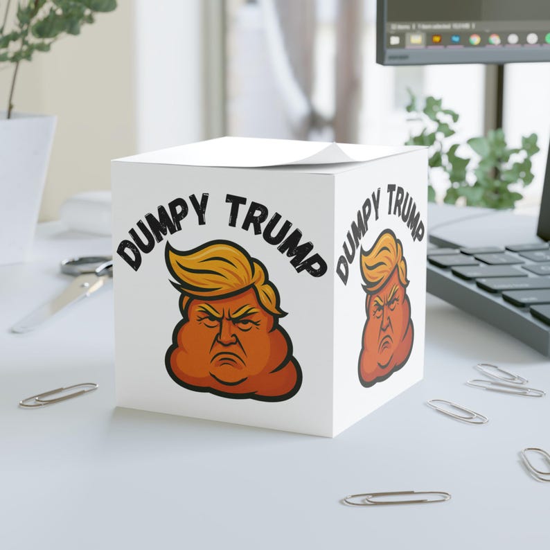 Funny Dumpy Trump Note Cube, Great Conversation Desk Decor, Sarcastic ...