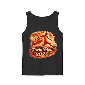 Spain "Furia Roja" World Cup 2026 Football Soccer Unisex Graphic Tank Top | Spain Football Soccer World Cup 2026 Souvenir Top