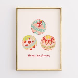 Temari Art Print: Japanese Home Decor for Family Spaces (Digital Download)
