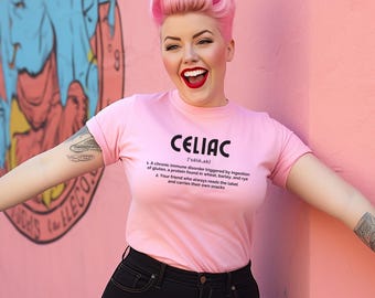 Celiac Awareness Tee, Gluten Free Definition (Unisex Plus Size)