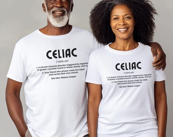 Personalized Celiac T-Shirt - Custom Name, Gluten-Free Awareness