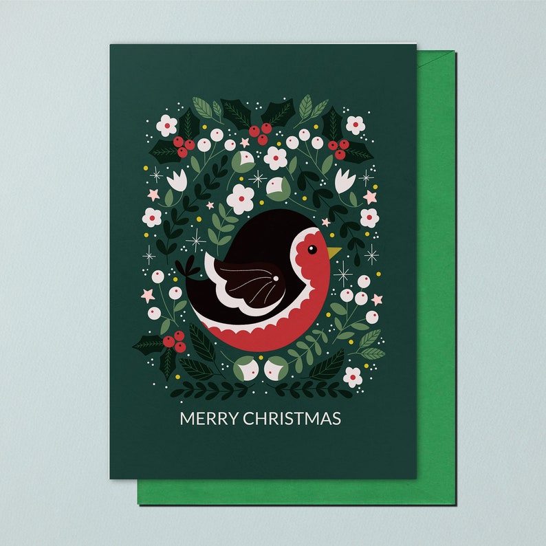 FOR ALL OF YOU christmas card robins traditional TO multi-listing