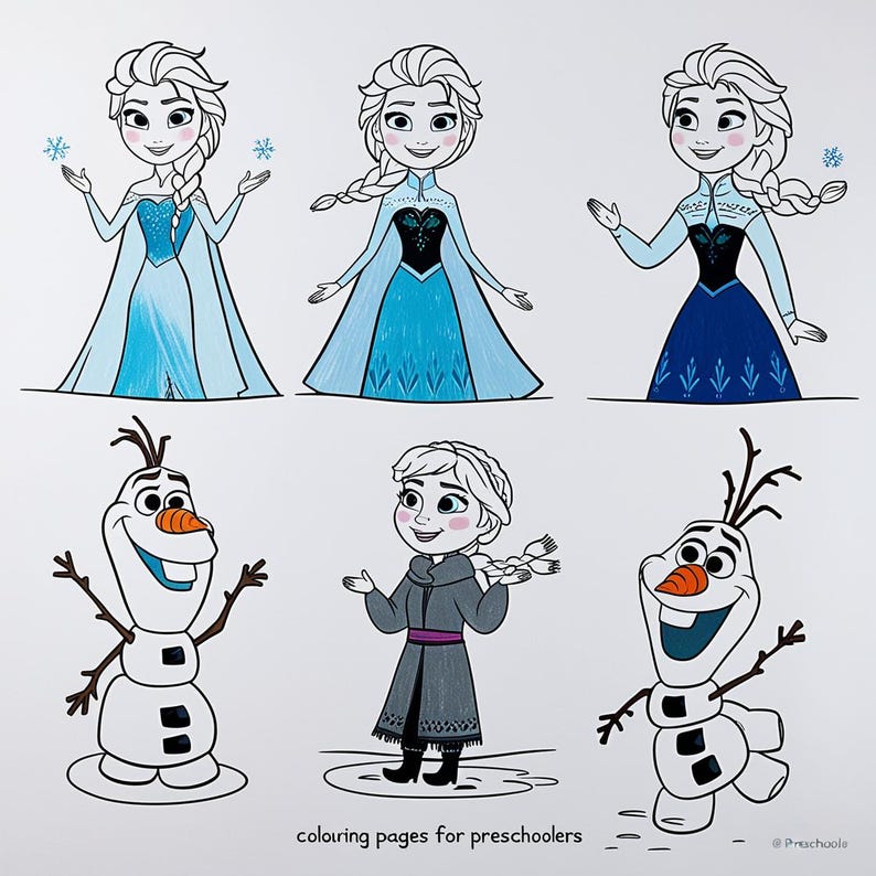 Elsa Coloring Book - Etsy