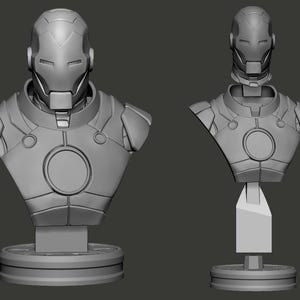 Iron Man Bust STL File – Fan-Made 3D Printable Model | Marvel-Inspired Armor Display | Instant Digital Download