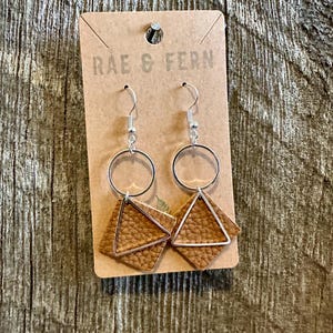 Silver and Leather Earrings