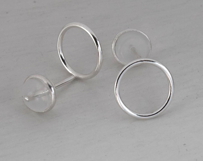 925 silver circle earrings, minimalist jewelry, silver earrings, women's arts, bohemian earrings, silver accessories.