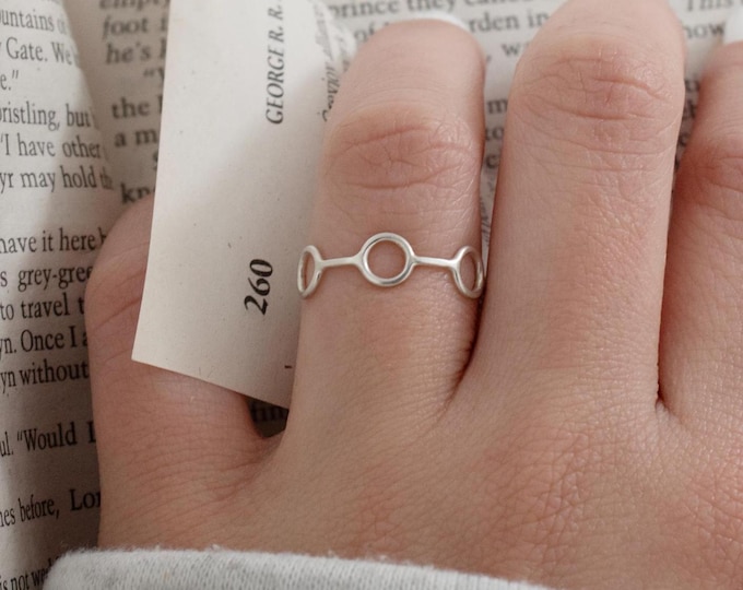 Circle ring, silver ring, women's ring, minimalist ring, simple ring, women's gift, bohemian ring.