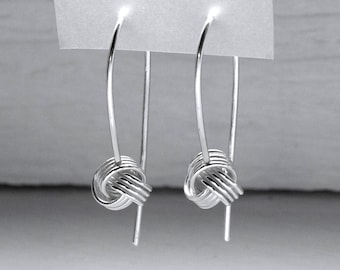 Knot Dangle Earrings – Handmade Silver Earrings