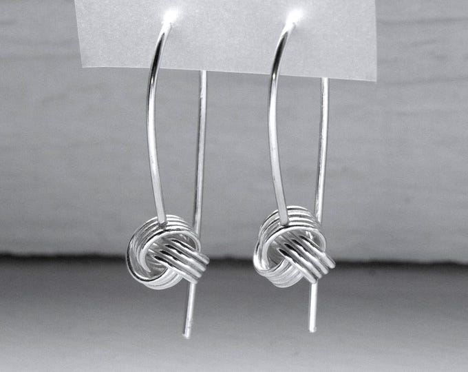 Knot Dangle Earrings – Handmade Silver Earrings