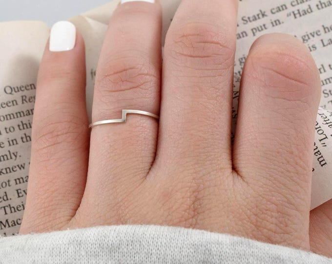Anillo de moda minimalista lineo plata 925.
