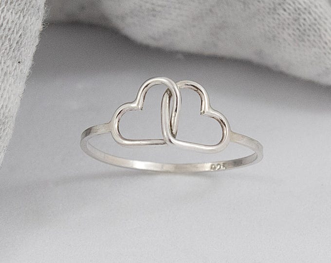 Heart ring, silver rings, minimalist ring, bohemian ring, women's ring, gift for women, best friend ring.