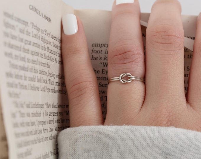 silver sailor knot ring, minimalist silver ring, bohemian ring, modern ring, gift for women, women's ring.