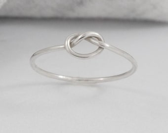 925 sterling silver knot ring, delicate love knot design, minimalist ring, bohemian ring, silver rings, women ring