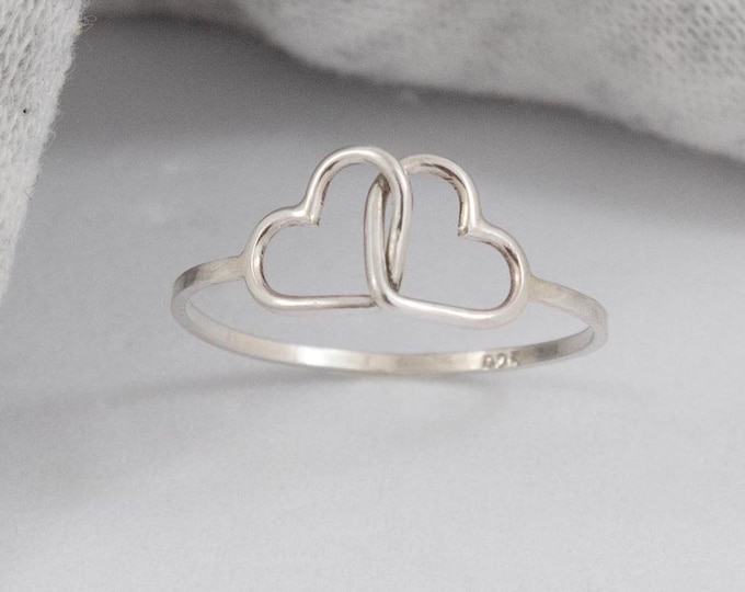 Heart ring, silver rings, minimalist ring, bohemian ring, women's ring, gift for women, best friend ring.