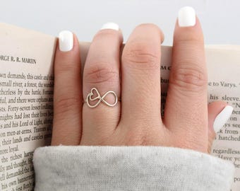 Anillo de infinito y corazón,  anillo de mejores amigas