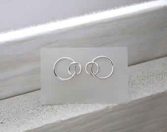 Minimalist 925 sterling silver earring, circle earring, modern earring, silver earring, simple earring, fashion earring