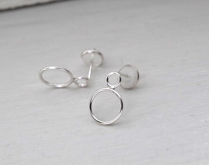 925 silver circle earrings, silver jewelry, minimalist jewelry, women's earrings