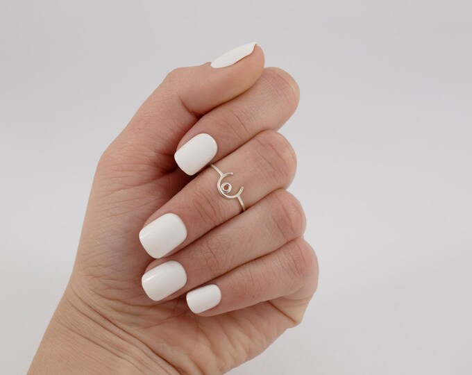 Minimalist horseshoe silver ring, Simple ring, Silver ring, Women's ring, Gift for women.
