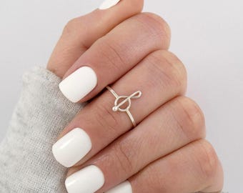 Anillo de clave de sol, minimalista en plata 925