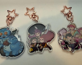 KPOP Demon Hunters/Derpy/Saja Boys Inspired Keychain 2”5in Waterproof