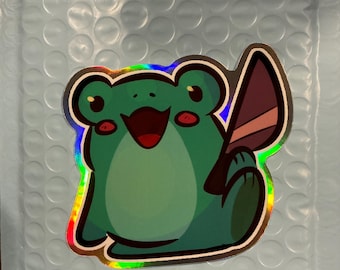 Frog With Knife Sticker