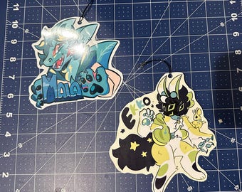 Made to Order Fursona Badge Commission/Fursuit/Furry/YCH/Original Character Commission/Fandom Commission with Keychain String Waterproof