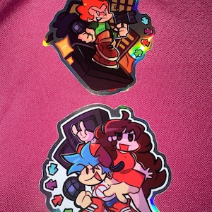 FNF Inspired; Pico and Boyfriend/Girlfriend Stickers B GRADE