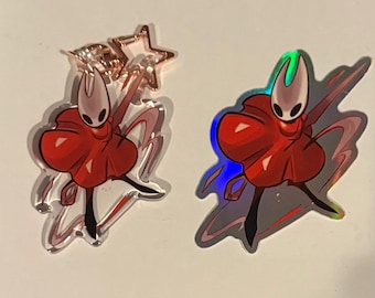 Silksong Hollow Knight Hornet Sticker and Keychain 2”5in