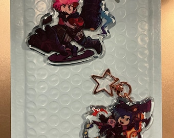 Arcane Inspired Keychains/Buttons/Stickers: Jinx and Vi
