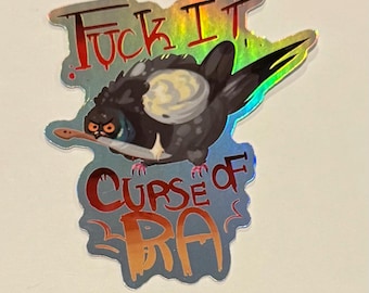 Curse of Ra Sticker - Funny Holographic Pigeon