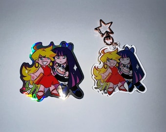 PASWG- Panty and Stocking ANIME Keychain and Stickers
