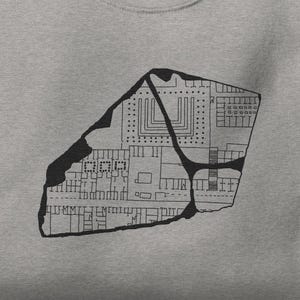 Sudadera con bordado Forma Urbis de la antigua Roma (gris) - Plano de mármol de Severiano