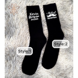 Groomsman Gift Socks/ Wedding Socks/ Best Man Gift/ Man of Honour Gift/ Groomsmen Proposal/ wedding Gifts/ wedding Black Socks